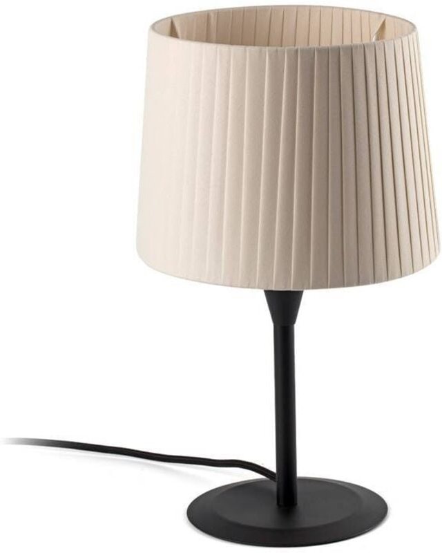 Samba Mini Tischlampe schwarz/Polyesterseide beige 64317-35