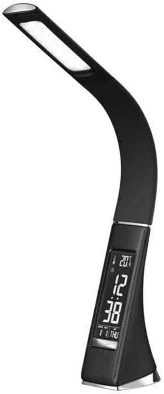 LED-Schreibtischlampe, Touch-Nachttischlampe mit 3 Helligkeitsstufen, dimmbarem Display, Wecker, Kalender und Temperatur...