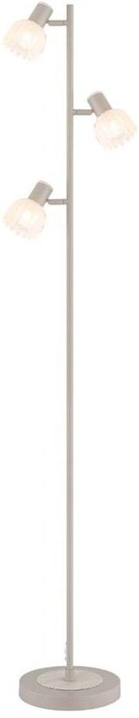 Thumbnail - Stehlampe Wohnzimmerleuchte Standleuchte Glas sand Blumen beweglich Holzoptik