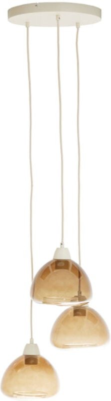 Light & Living - hängeleuchte - Bisho - braun - glas - große