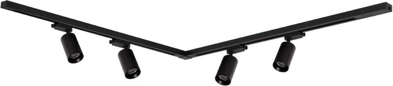 Rohrschienen-Set Schwarz 4xGU10 1,5m