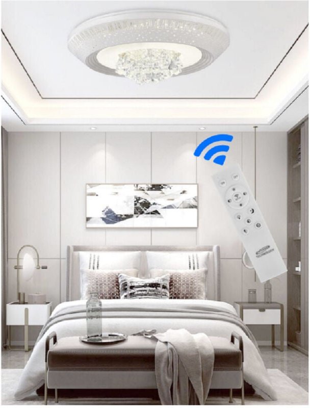 Trade Shop - 166 Watt Deckenleuchte Deckenleuchter Ein Nacht 3 Töne Licht Fernbedienung - -GROSS -