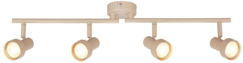 Briloner Deckenlampe Schwenkbar 60,5cm GU10 Fassung max. 9W 4-flammig Beige - Deckenstrahler Wohnzimmer Flur Küche Büro