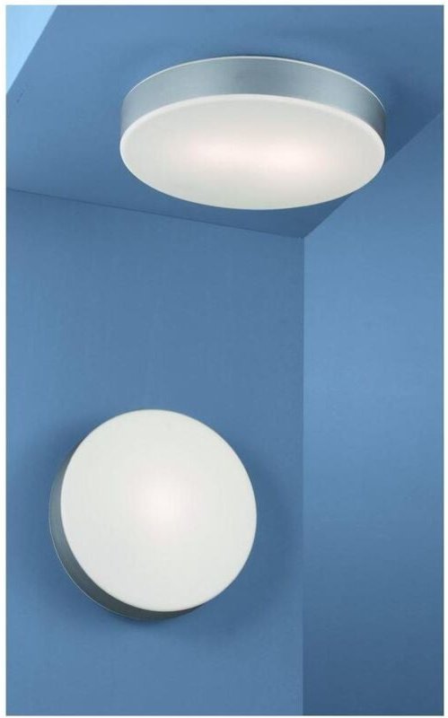 Böhmer-ag - Anbauleuchte, titan, matt, 2x E27 IP20, Glas opal