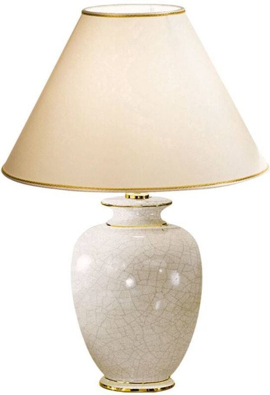 Giardino - Lifestyle Stoff Tapered Shade Tischleuchte Poliertes Gold, 1x E27 - Kolarz