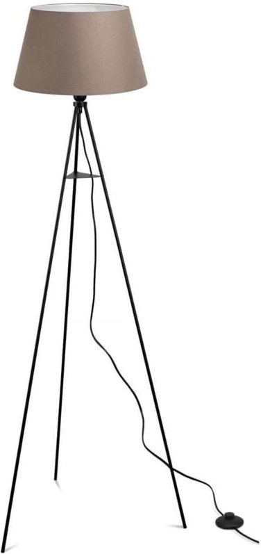 Elsika Tripod-Stehlampe, Stoffschirm, braun - ELC