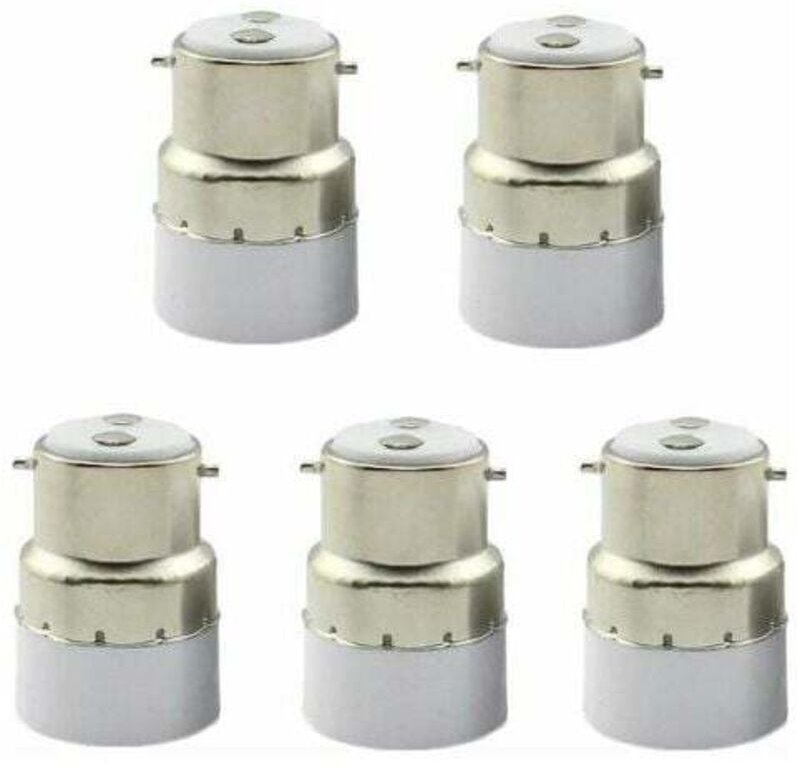 Thumbnail - ZVD - Paquet de 5 convertisseurs de douille d'ampoule B22 à E14 Douille de douille B22 Passer au support de lampe adapta...