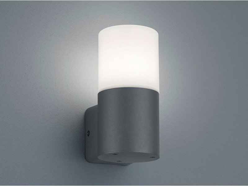 Außenwandleuchte hoosic aus Aluminium in Anthrazit, Höhe 17,5cm