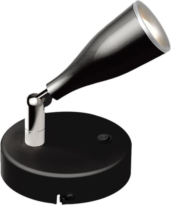 LED-Wandleuchten - Schwarz - Schalter - IP20 - 4.5W - 420 Lumen - 3000K