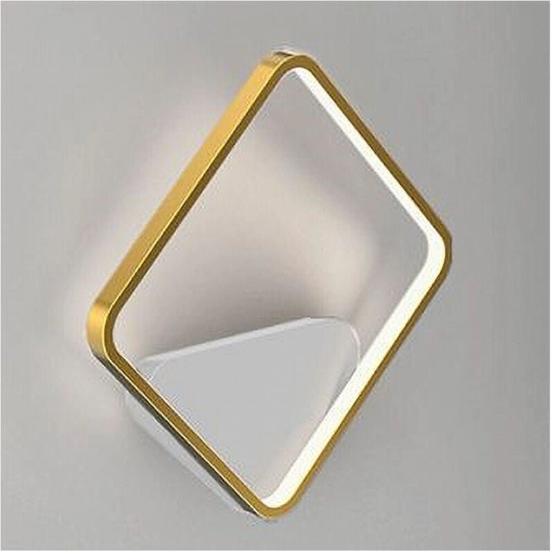 Thumbnail - Trade Shop Traesio - Trade Shop - led Wandleuchte 12W Quadratisch Gold Modern Minimal Lampe Licht 4000K 71279 -
