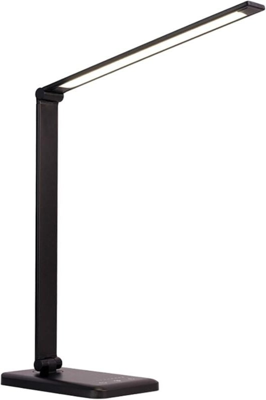 Thumbnail - Verstellbare LED-Schreibtischlampe, Tischlampe, 5 Farbmodi und 5 einstellbare Helligkeitsstufen, Nachttischlampe, USB-La...