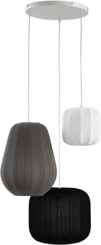 Thumbnail - Lindby - Pendelleuchte 'Helin' aus Textil für Wohnzimmer & Esszimmer von