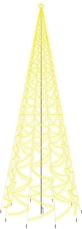 Weihnachtsbaum mit Erdnägeln Warmweiß 3000 LEDs 800 cm vidaXL