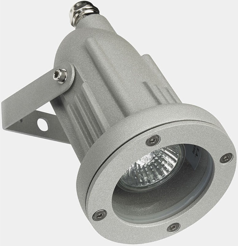 Efectoled - LED-Strahler Aussen Aufbau Boden Helio Aluminium für Glühbirne GU10 LEDS-C4 05-9640-05-37 Grau