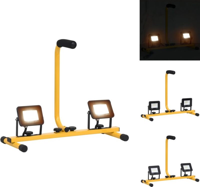 Flutlichter & Spotleuchten - Living LED-Fluter mit Handgriff 2x10 w Warmweiß - Schwarz