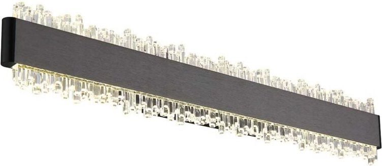 Wandleuchte Wandlampe LED Wohnzimmerlampe schwarz matt Acrylkristalle B 48 cm