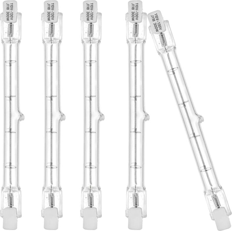 R7S Halogen 118 mm 300 W 120 V dimmbar Wolfram J118 T3 J doppelseitige Flutlichtbirnen für Arbeit, Sicherheit, Landschaf...