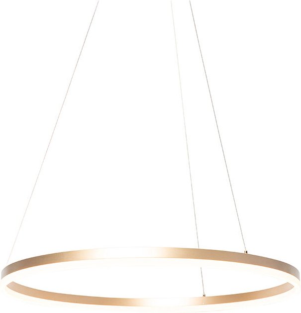 Design Ring Pendelleuchte Gold 80 cm inkl. led und Dimmer - Anello