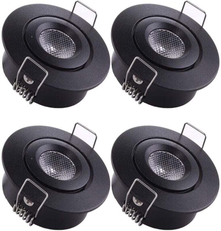 Mini-Einbaustrahler, 1W warmweiße 3000K LED-Einbaustrahler für Schaufenster, Decken, Küchenschränke, DIY-Beleuchtung usw...