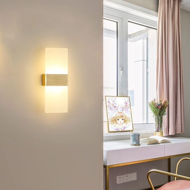 Moderne LED-Wandleuchte für den Innenbereich, Wandleuchte aus mattiertem Acrylglas, 10 W, zur Beleuchtung von Treppen, W...