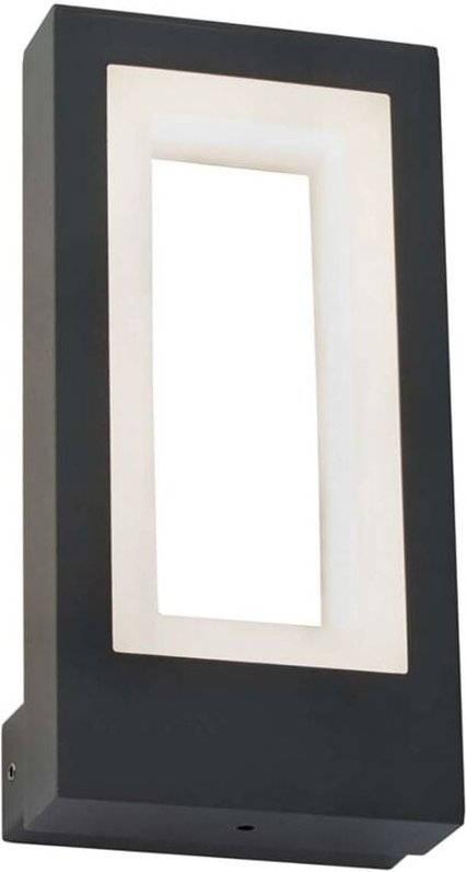 Searchlight - Wandleuchte Außenlampe Fassadenleuchte led grau opal Alu Gartenleuchte