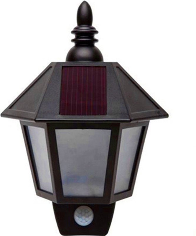 Solarbetriebene Bewegungsmelder-Wandleuchten für den Außenbereich, Sicherheitsleuchten, LED-Laternenlampe für Garten, Te...