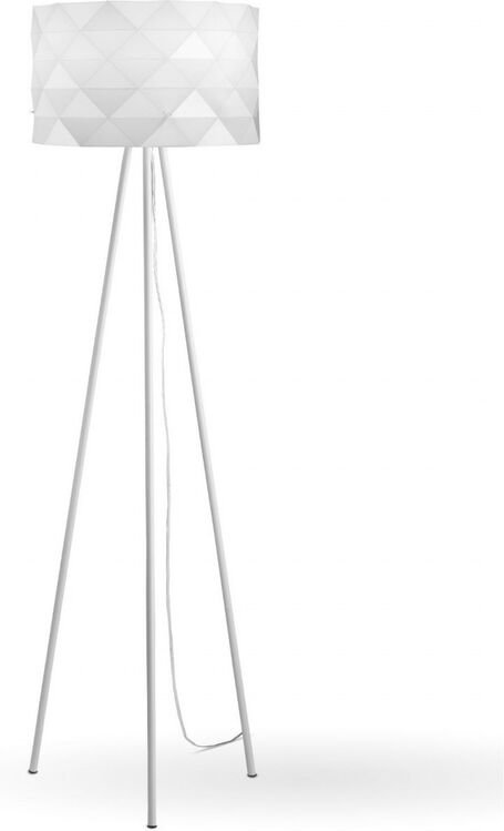 Dreibein-Stehlampe aus weißem Metall cm. 40 x 146 Std