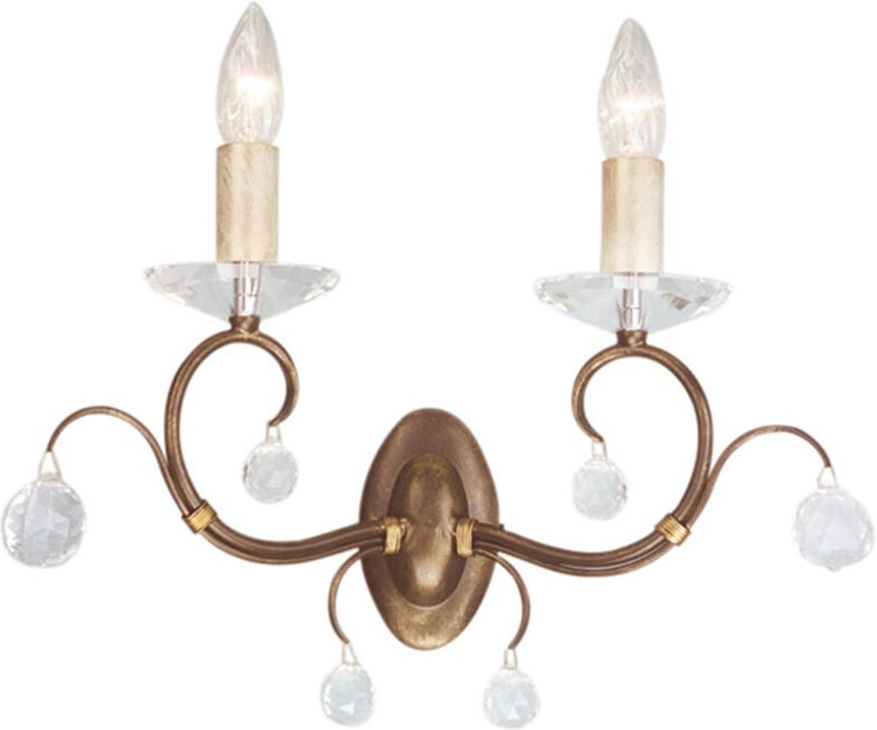 Elstead - Lunetta - 2 Licht Innenkerze Wandleuchte Bronze Patina, E14