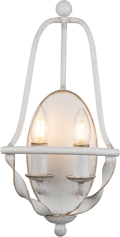 Elstead Quoizel Bradbury Kerzenwandleuchte Antik Weiß