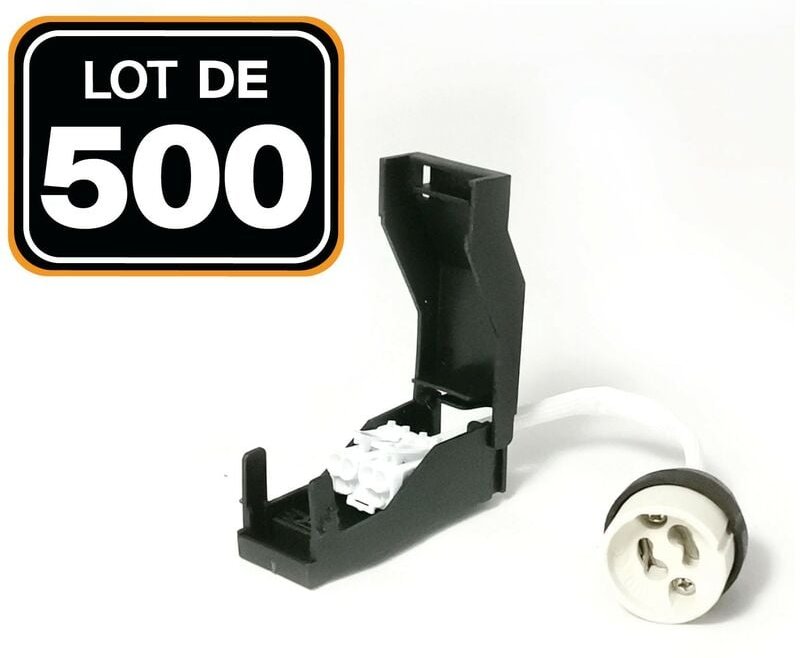 Europalamp - 500 Lampenfassungen GU10 Keramik Automatisch 230V Klasse 2