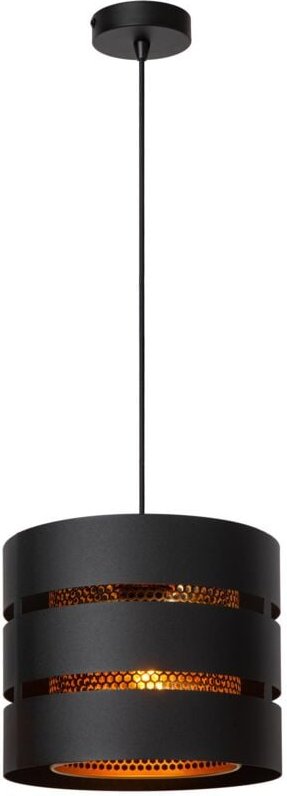 Rosas - Pendelleuchten - ø 26 cm - 1xE27 - Schwarz - Lucide