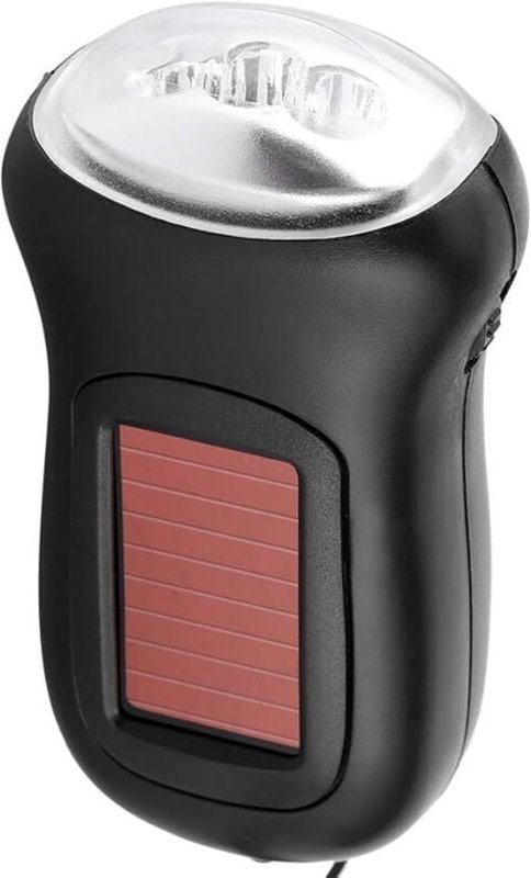 Generische solarbetriebene wiederaufladbare Handkurbel-Taschenlampe, LED-Notfall-Dynamo-Taschenlampe für Outdoor-Camping...
