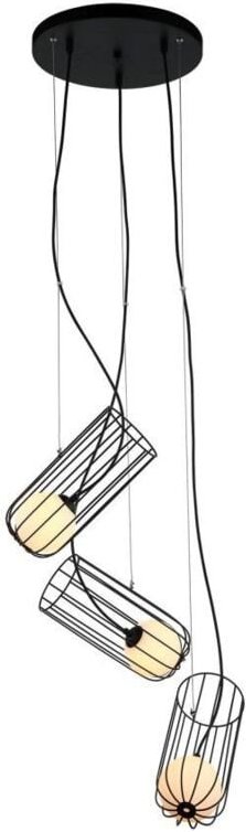 Thumbnail - What what - Modern Hanging Pendant Black 3 Light mit schwarzem, weißem Farbton, G9 - Italux