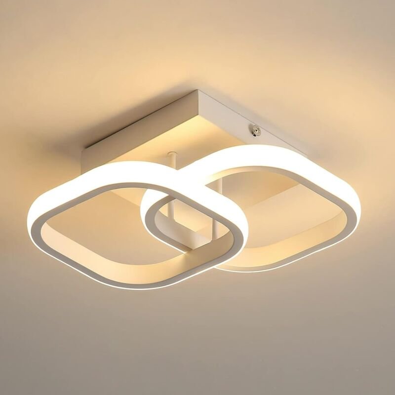 Thumbnail - Comely - Moderne led Deckenleuchte, Quadratisches Acryl-Deckenleuchte ø 19 cm für Schlafzimmer, Wohnzimmer, Küche, Flur ...