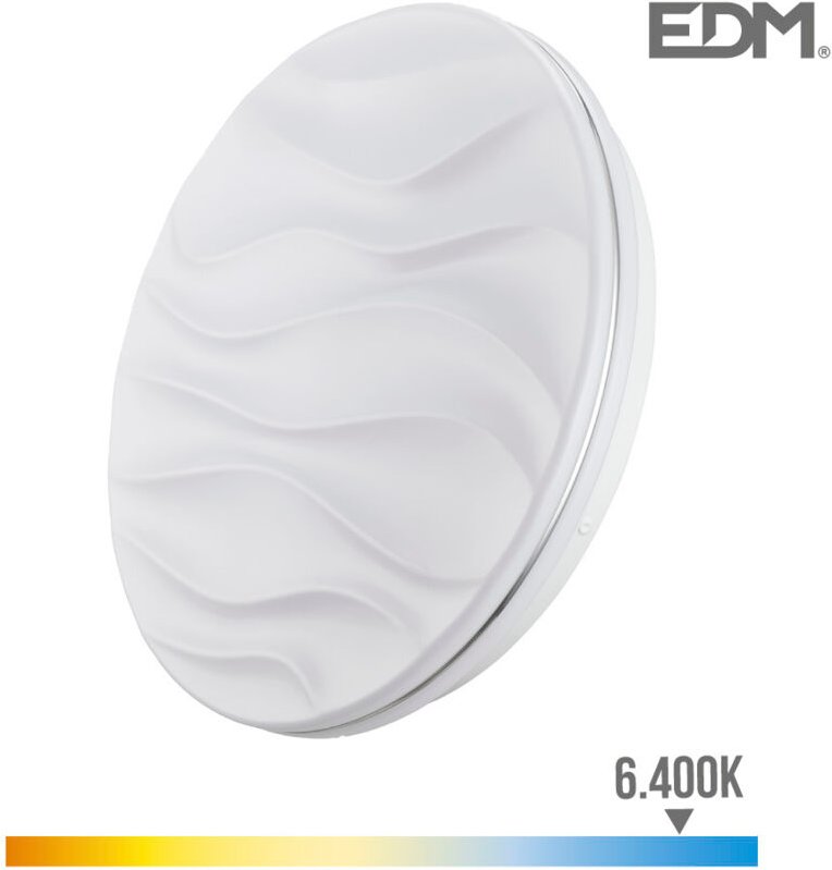 EDM - Wandleuchte super led anbauleuchte 18w 1820lm 6500k ø33x6,8cm modell desert