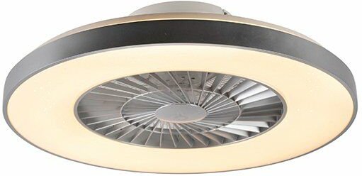 Deckenventilator Silber mit Sterneneffekt 60cm inkl. led Dimmbar mit Fernbedienung - Climo