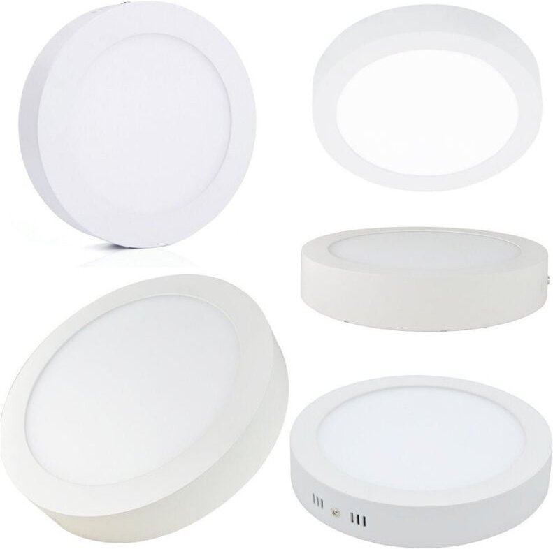 Trade Shop - Deckenstrahler Rund LED Strahler 6-12-18-24 Watt Kalt Warm - Rund