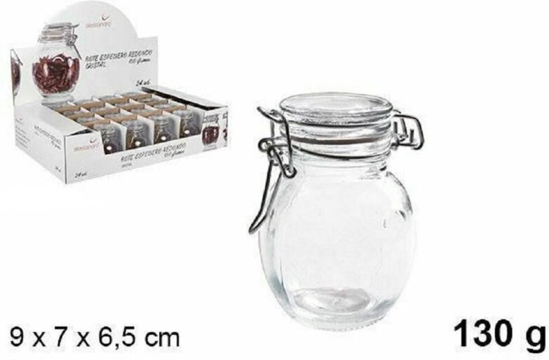 Trade Shop Traesio - Trade Shop - set 24 pezzle barattolino vasetto mit tappo porta spezie vetro 130 gr -