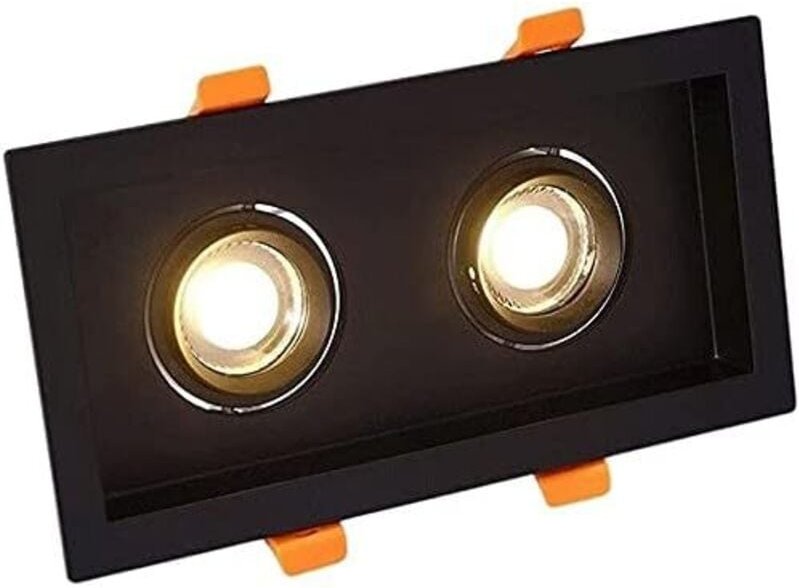 Versteckte quadratische 3W Doppelkopf-Einbauleuchte für Flur, Restaurant oder Schlafzimmer.