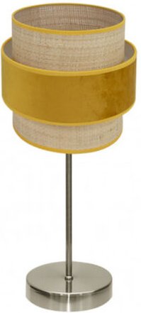 Kings Tischlampe 1xe14 Leder/Natur-Yema 43x18x18 cm