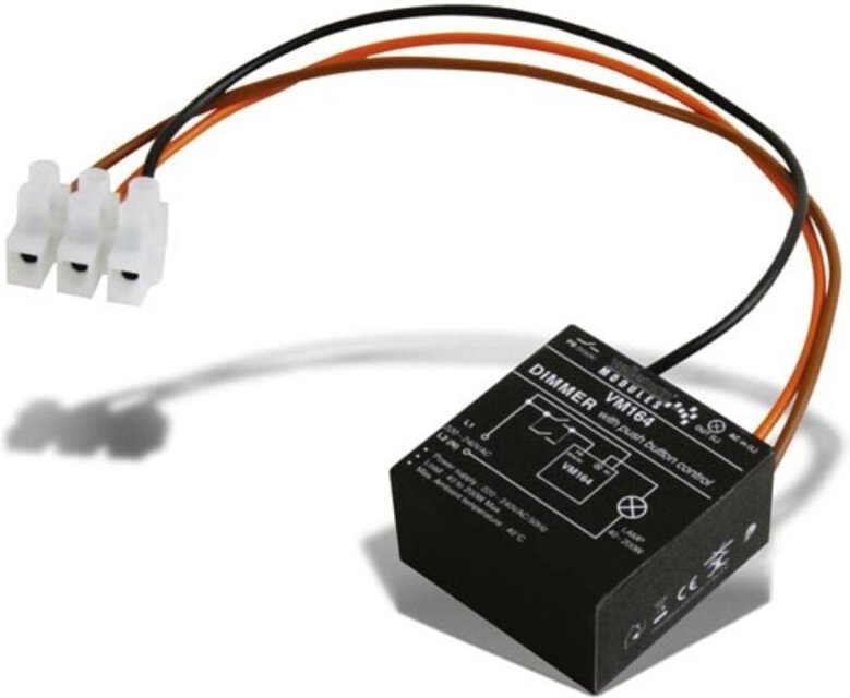 Whadda Miniaturdimmer zur einfachen Integration in elektrische Beleuchtungskreise, geeignet für Glühlampen- und Halogenb...