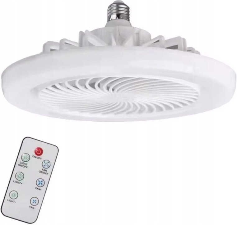 DECKENVENTILATOR mit LED-Beleuchtung, 360° drehbarer Deckenventilator + Fernbedienung