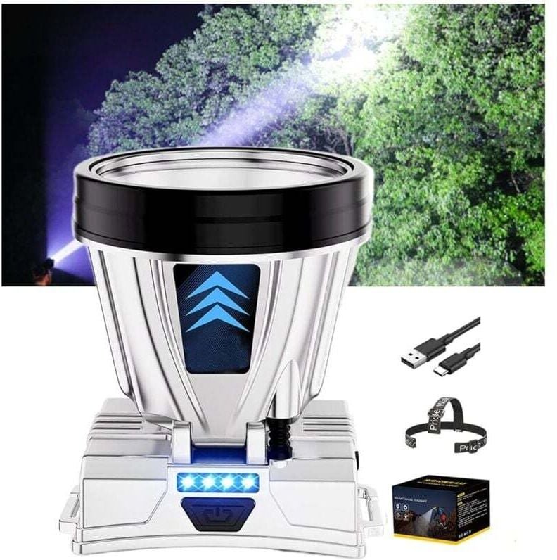 Vtizikl Lampe frontale LED rechargeable, autonomie 1200 mAh x 2, 40 LED avec 3 modes d'alimentation - Lumière blanche