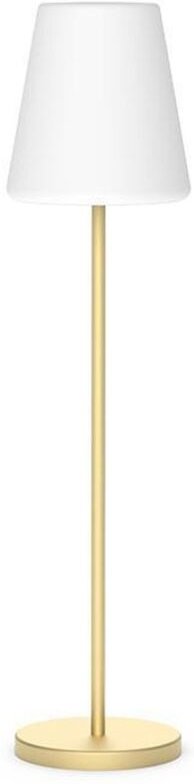 Thumbnail - LED Stehlampe außen Solar Farbwechsel RGBCCT Dimmer Fernbedienung IP65 119 cm hoch in Messing Modern Gartenleuchte Terra...