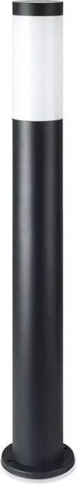 80cm led Garten-Stehleuchte mit E27 Lampenfassung (max. 60W) in schwarzem Edelstahl IP44 - V-tac