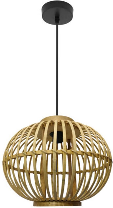 Hängeleuchte de Deckenleuchte Guijo Schwarz/Natur Bambus 34d
