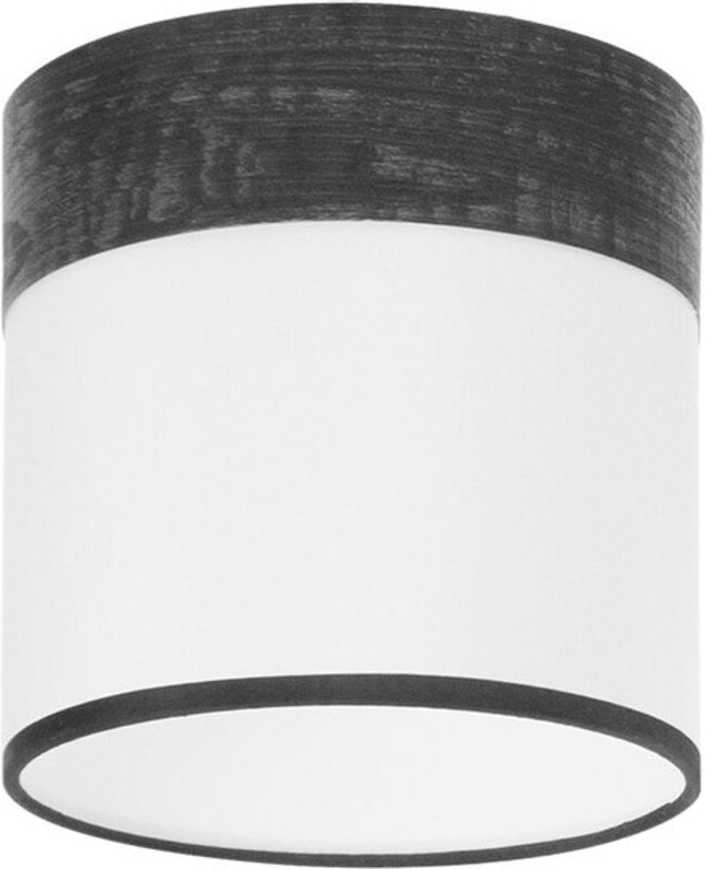 Fabrilamp - Cloe-Lampenschirm of Holz weiß/schwarz E14 (Ø14 x 14 x 14 x 14 cm), mehrfarbig, Einheitsgröße