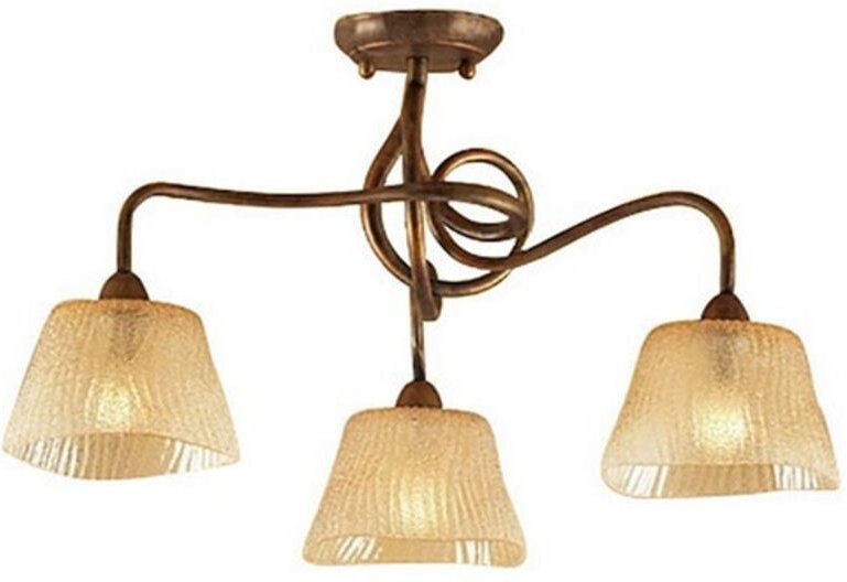 Inspired Mantra Tentacle Decke 3-flammig E14, Rustikales Gold