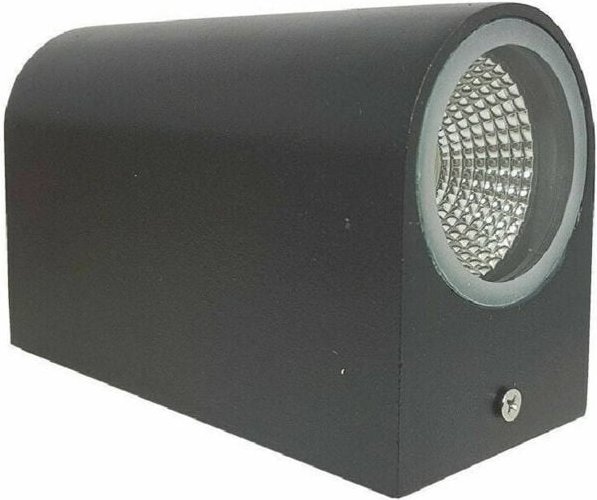 Trade Shop Traesio - Trade Shop - doppellicht led wandleuchte 10W schwarz weiss up down wandleuchte AUßENSCHEINWERFER - ...