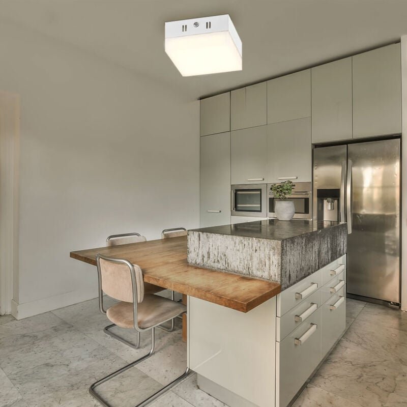 Globo - Deckenlampe Küchenleuchte weiß led Deckenleuchte Flurlampe Wohnzimmerlampe, 6W 400lm warmweiß, LxBxH 9 x 9 x 4,5...